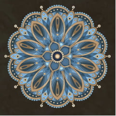 Painel para Quiltar - Mandala Turmalina - 70 x 70 cm
